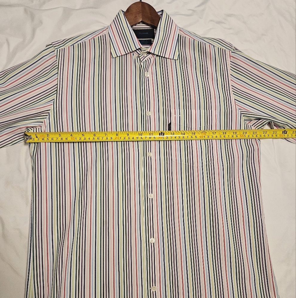 Faconnable Striped Button-Up Shirt Long Sleeve